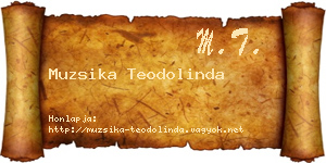 Muzsika Teodolinda névjegykártya